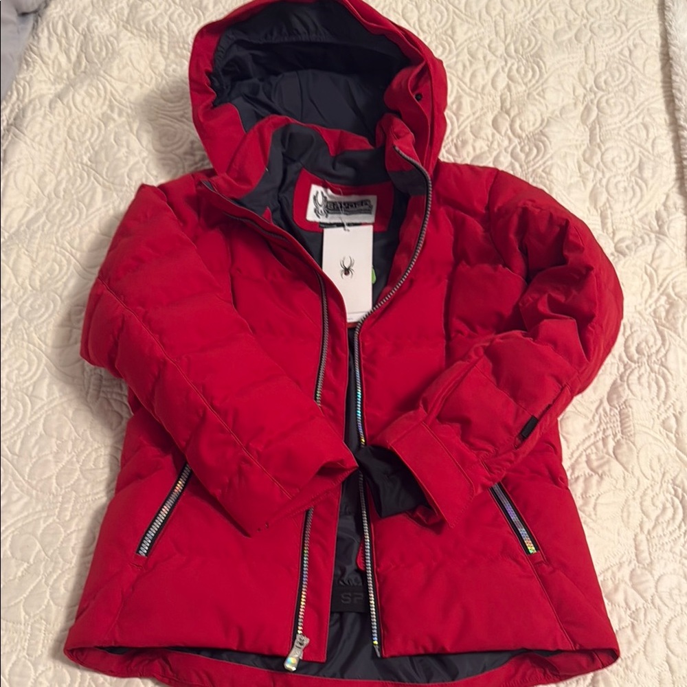 Spyder Vibrant Red Ski/Snowboard Jacket - Picture 2 of 13